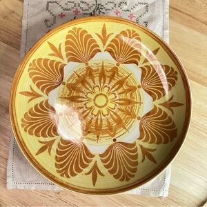 Royal China Ironstone Century RYL103 10” Plate Yellow Rust Floral USA
